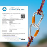 FVW Auto Locking Rock Climbing Carabiner Clips,Professional 25KN (5620 lbs) Heavy Duty Caribeaners for Rappelling Swing Rescue & Gym etc, Large D-Shaped Carabiners