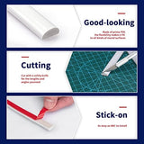 Art3dwallpanels 25 Ft Flexible Peel and Stick Trim Molding Decorative for Backsplash Tile Edge Border, Self-Adhesive Wall Trim Strips（White）