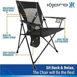 Kijaro Foldable Camping Chair, Vik Black, Polyester, Mesh, Steel, Portable, Durable, Unisex