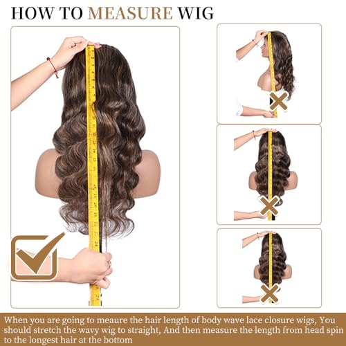 Highlight Lace Front Wig Human Hair Pre Plucked 26 Inch 1B/27 Ombre Wig Human Hair 13x4 Body Wave Lace Front Wigs Human Hair 200% Density Colored HD Glueless Wigs