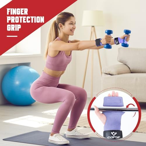 Weight Lifting Wrist Strap, Double Layer Leather Wrist Strap for Deadlift and Powerlifting, Adjustable Neoprene Padded Gym Workout Lifting Hooks (Pair)