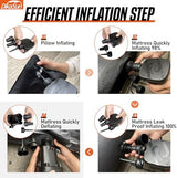 Truck Bed Mattress, Truck Bed Air Mattress for 5.5-5.8ft Full Size Short Beds, Inflatable Camping Air Mattress, Truck Tent Accessories with Pump & Carry Bag(A-Black)