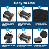 Portable Toilet for Adults, Retractable Porta Potty for Camping with Toilet Paper Holder and Lid, Foldable Toilet Adjustable Height for Camping, Hiking, Fishing, RV Travel, Road Trips