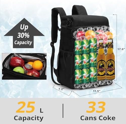 Tactical Backpack Cooler,Soft Lightweight Leakproof Cooler Backpack,Insulated Cooler Bag,Portable Soft Cooler Bag Waterproof for Beach, Travel, Camping, Picnic, Hiking