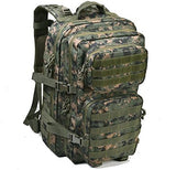 REEBOW GEAR Military Tactical Backpack Large Army 3 Day Assault Pack Molle Bag Backpacks (Woodland Camo)