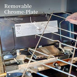 Camping Stove, 3 Burners Propane Portable Camp Stove with Regulator, Push-Button Instant Ignition, Adjustable Burners & Wind Guards for Car BBQ Picnics Outdoor Cooking (BLACK-20400 BTUs)