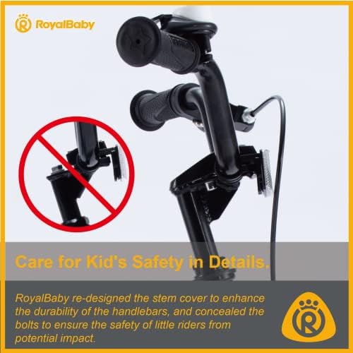 RoyalBaby Kids Bike EZ Freestyle Training Free Balance to Pedal Easy Learning Bicycle, 12-18 Inch for Toddlers to Big Kids