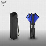Forbidden Road Camping Stool Portable Footrest for Hiking Fishing Backpacking Beach Travel - Capacity 220lbs (Blue, 14.17 * 11.8 inch)