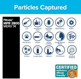 Filtrete 16x20x1 Air Filter, MPR 2800, MERV 14, Healthy Living Ultrafine Particle Reduction 3-Month Pleated 1-Inch Air Filters, 2 Filters