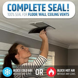 Powerful Magnetic Vent Covers (3-Pack) That Will Never Fall Off (Upgraded Design) - for Sealing Floor/Wall/Ceiling Registers of Width 5.25" to 6", Length 11.25" to 12" | Vent Not Included | White