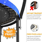 JUMPZYLLA Trampoline Outdoor 8FT 10FT 12FT 14FT 15FT 16FT with Enclosure and Ladder, ASTM Approved Recreational Trampoline for Kids and Adults, Anti-Rust Coated Frame