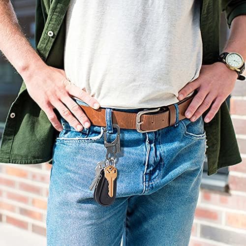 Ahiller Carabiner Clip, Double Anti-Misopening Locking Design, 3" Zinc Alloy Heavy Keychain for Outdoor Camping Hiking, Key Ring Clip