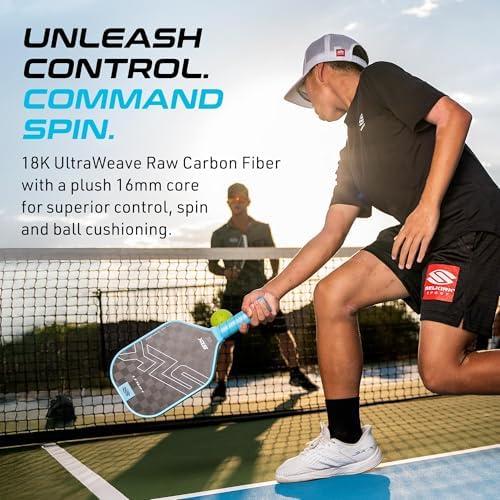 Selkirk Sport SLK Halo Raw Carbon Fiber Pickleball Paddle | Designed in The USA | Choose from The T700 Raw Carbon Fiber Power, The 18k Ultraweave Control, or The Kevlar Linkweave Thermoformed Pro