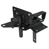 Self-Locking Gate Latch Heavy Duty Post Mount Automatic Gravity Lever Wood/PVC Fence Gate Lock with Fasteners Hardware,for Secure Pool |Yard | Garden, Steel,Black