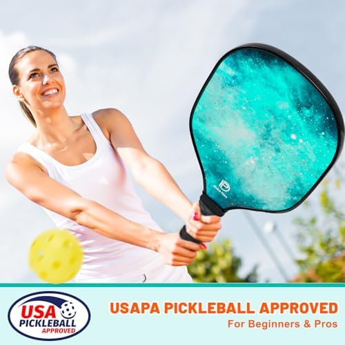 DULCE DOM Pickleball Paddles Set of 2/4 - USAPA Approved, Fiberglass Surface Pickleball Racket with 4 Indoor Outdoor Pickleball Balls and Pickleball Bag, Ideal Training Equipment Gift for Men & Women