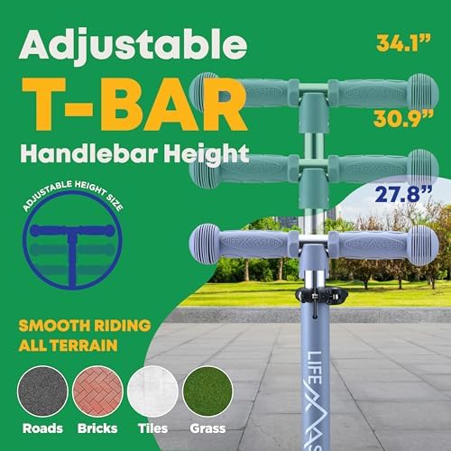 Kids Scooter – Children and Toddler 3 Wheel Kick Scooter – LED Wheel Lights Illuminate When Rolling– Adjustable Handlebar – Indoor and Outdoor