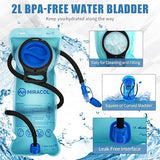 Hydration Pack Hiking Water Backpack - Miracol Insulated Water Bag with 2L Bladder