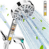 Cobbe Filtered Shower Head with Handheld, High Pressure 9 Spray Mode Showerhead with Filters, detachable shower head, Water Softener for Hard Water Remove Chlorine and Harmful Substance, Chrome