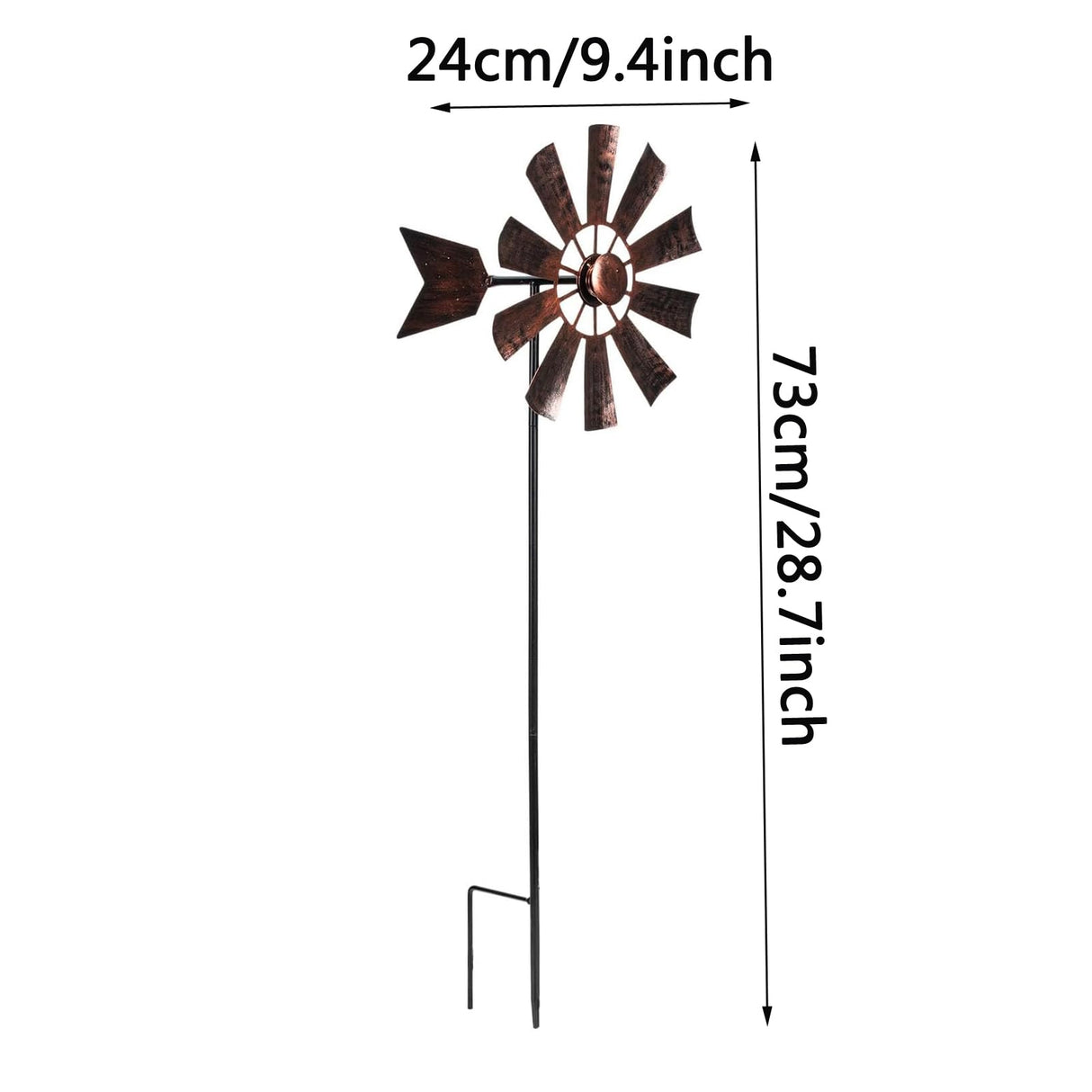 BinaryABC Outdoor Yard Windmill Metal Wind Spinner,Wind Sculptures Spinners Yard Decor Pinwheel,for Garden Yard Lawn Patio Decoration
