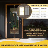 Reversible Left Right Side Opening Magnetic Screen Door for 60 x 80 in French Door, Screen Itself Size: 62" x 81", Glass Sliding Door Heavy Duty Screen Door Mesh Curtain for Front Patio Or Large Door