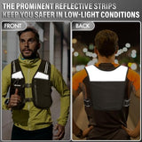 PORTHOLIC Running Vest for Women Men with 470ml/17oz Water Bottle |Adjustable Hydration Vest|Reflective |Lightweight |6 Pockets |Breathablefor Running Accessories for Hiking Running
