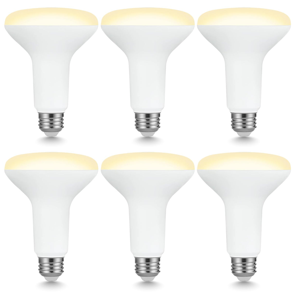Sigalux BR30 Indoor LED Flood Bulbs for Recessed Cans, 7.5W (65W Replacement), 650LM, Soft White 2700K, Smooth Dimming, CRI 80, 110° Wide Beam, E26 Medium Base, Energy-Saving Lighting, 6 Pack