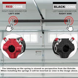 Garage Door Torsion Springs with Non-Slip Winding Bars, Oil-Free Electrophoretic Coated Coil 2-Inch Diameter Spring Set, 1 Pair, 207 X 2'' X 22''