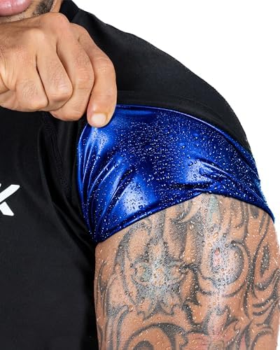 Kewlioo Men's Sauna Suit Shirt - Heat Trapping Sweat Compression Vest, Shapewear Top, Gym Exercise Versatile Shaper Jacket