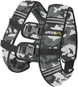 APEXUP Weighted Vest with 5lbs/10lbs/15lbs/20lbs/25lbs/30lbs Weights and Reflective Stripe, Weight Vest Men Women for Workout, Strength Training, Running