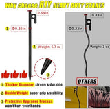 12 Pack Tent Stakes Heavy Duty Metal Tent Pegs for Camping Steel Tent Stakes 12 inch Unbreakable and Inflexible