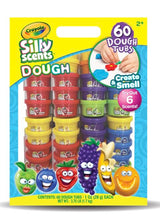 Crayola Silly Scents Dough 60pk x 1oz, Christmas Gifts & Party Favors, Kids Toys for Party Favor Bags, Play Dough & Modeling Clay, Allergen-Friendly, Non-Toxic, Halloween Creativity Alternative