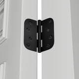 goldenwarm 12 Pack Interior and Exterior Door Hinges, Matte Black Door Hinges 4 inch x 4 inch with 5/8" Radius Corners