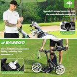 Golf Push Cart 3 Wheel : Golf Bag Cart Foldable with Phone Holder/Cup/Umbrella Holder Compact Golf Pull Carts Quick Fold Golf Caddy Push Carts with Large Wheelbase for Different Terrain