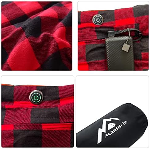 Heated Sleeping Bag pad, Heated Sleeping Bag Liner, 5 Heating Zones, Multi USB Power Supported, Operated by Battery Power Bank or Other USB Power Supply, Compact Bag Included.