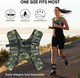 APEXUP Weighted Vest with 5lbs/10lbs/15lbs/20lbs/25lbs/30lbs Weights and Reflective Stripe, Weight Vest Men Women for Workout, Strength Training, Running