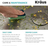 Kraus KHU101-24L Standart PRO 24-inch Undermount 16 Gauge Single Bowl Laundry and Utility Sink, 24 Inch, Tight Radius