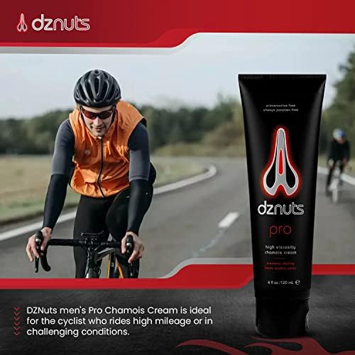 Men's Pro Chamois Cream, Anti -Chafing Cream for Saddle Sores, Chafing, Rubbing, Inner Thighs Friction for Cyclists, Runners, Triathletes - 1 Pack (4 Fl Oz Each)
