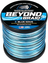 Beyond Braid Braided Fishing Line -Super Strong - Abrasion Resistant - No Stretch -Blue Camo, Moss Camo, White, Green, Pink, Blue, 4 Strand 8 Strand
