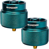 Propane to Butane Adapter Camping Stove Adapter Gas Adapter Converter 16 oz Propane Tank Input EN417 Valve Output Camp Fuel Refill Adapter for Outdoor Backpack Hiking (Dark Green X 2 Pack)