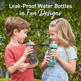 Bentgo Kids Water Bottle - Leak-Proof, Durable Tritan, BPA-Free 15 oz. Cup for Kids/Toddlers Ages 3+, Safe Sip Spout, Carrying Handle, & Dishwasher Safe for School, Sports, Daycare & Camp (Puppy Love)