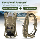 MARCHWAY Tactical Molle Hydration Pack Backpack with 3L TPU Water Bladder, Military Daypack for Cycling, Hiking, Running, Climbing, Hunting, Biking