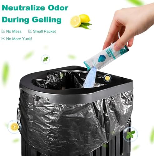 OUMEE 50 Pack Poo Gel for Portable Toilet, Camping Toilet Powder, Eco Absorbent Gel, Portable Urine Packets for Outdoor Camping Recreation Supplies (50)