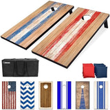 GoSports Portable Cornhole Sets, 8 Styles – Choose 4 x 2 ft or 3 x 2 ft - Boards Include 8 Bean Bags, Travel Case, and Game Rules