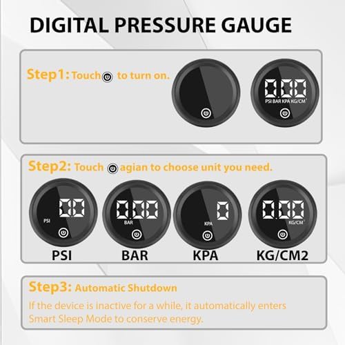 MOHEGIA Bike Floor Pump with Gauge,Air Bicycle Pump Inflator with High Pressure 160 PSI,Fits Schrader and Presta Valve