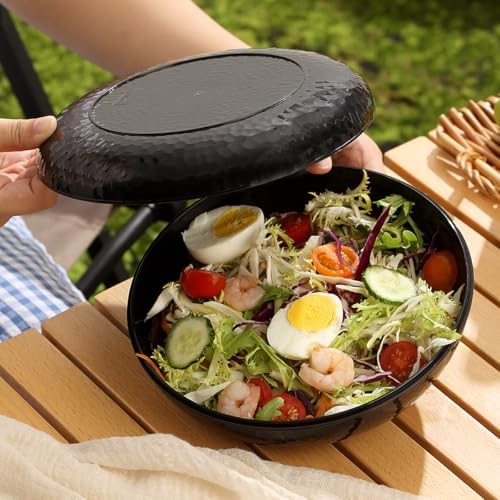 Berglander Camping Mess Kit with Bowl, Plate, Cup, Spoon, Fork, Knife and Carry Bag, Plastic Camping Accessories Essentials Gear for Travel, Camping, Picnic, Outdoor, Easy to Carry & Store