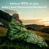 Zmoon Emergency Sleeping Bag 2 Pack Lightweight Survival Sleeping Bags Thermal Bivy Sack Portable Emergency Blanket for Camping, Hiking, Outdoor, Activities