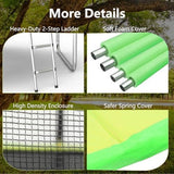 AOTOB 8FT 10FT 12FT 14 FT 15FT Trampoline with Safety Enclosure Net，Outdoor Trampoline with Basketball Hoop, Heavy Duty Jumping Mat and Spring Cover Padding for Kids and Adults, Storage Bag and Ladder