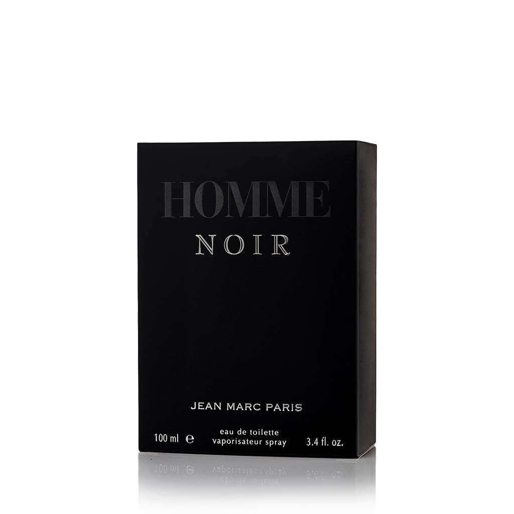Jean Marc Paris Homme Noir Eau de Toilette Spray 100ml, Men's Cologne, 3.4 fl. oz., Woody Cologne, Notes of Grapefruit, Tobacco, and Tonka Bean