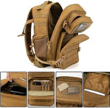 QT&QY 25L/35L/45L Military Tactical Backpack For Men Molle Daypack 3 Day Bug Out Bag Hiking Rucksack With Bottle Holder