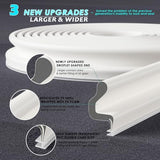 40FT Kerf Weather Stripping Door Seal Soundproof Weather Strips Seal Strip for Door Frame Exterior Weather Stripping (40FT,White,4 Gaskets)